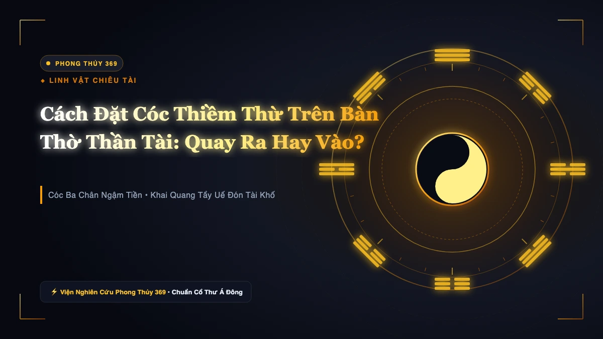 Cóc Thiềm Thừ Đặt Bàn Thờ Thần Tài Quay Ra Hay Quay Vào? Cách An Vị Đúng Chuẩn