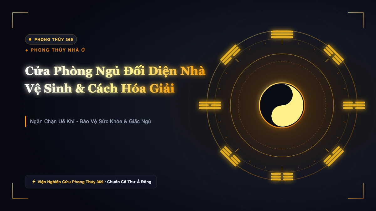 Cửa Phòng Ngủ Đối Diện Cửa Nhà Vệ Sinh: Vì Sao Xấu Và 7 Cách Hóa Giải Không Cần Đập Phá