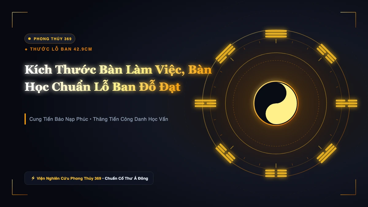 Kích Thước Bàn Làm Việc, Bàn Học Chuẩn Lỗ Ban Mang Lại Thăng Tiến, Đỗ Đạt