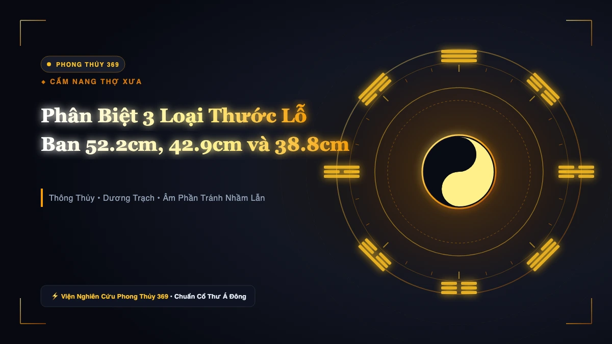 Phân Biệt 3 Loại Thước Lỗ Ban 52.2cm, 42.9cm và 38.8cm Để Tránh Đại Họa