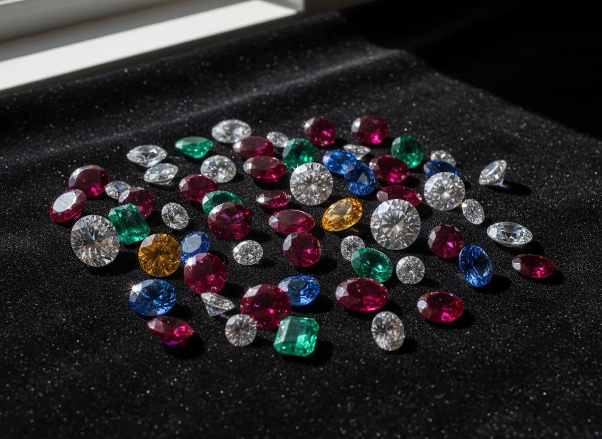 Bộ sưu tập các loại đá quý đa dạng màu sắc
