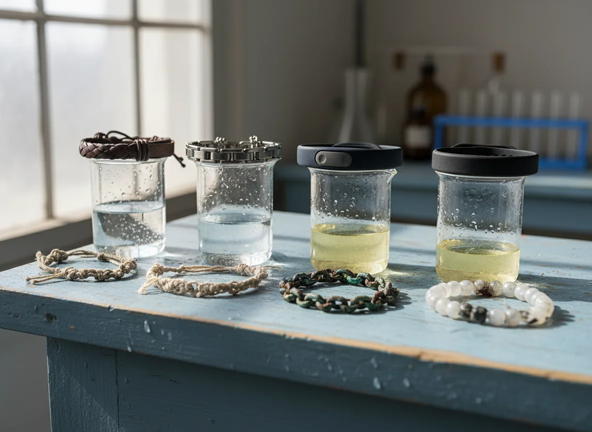 Có nên đeo vòng tay khi tắm? 9 Bảng so sánh khả năng chịu nước của các loại vòng tay