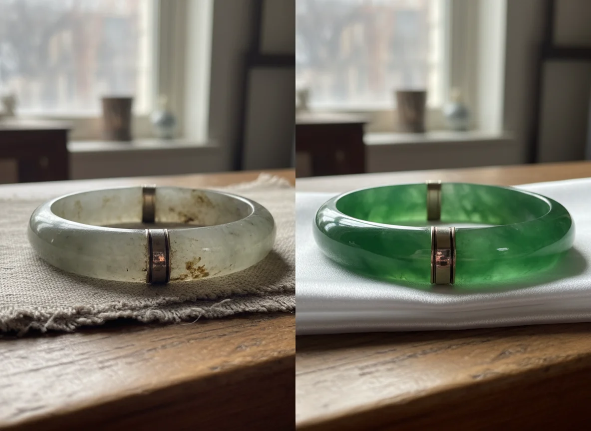 Sự khác biệt của vòng ngọc sau khi vệ sinh