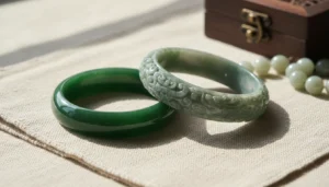 Vòng tay ngọc trơn hay chạm khắc?