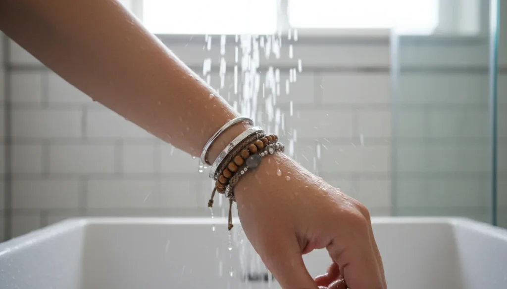 Có nên đeo vòng tay khi tắm?